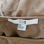 Forever 21 Tan Suedette Laser Cut Short Sleeve Blouse Size Small Photo 5