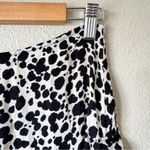 Reformation Black White Cow Print Shara Skirt Womens 6 Mini Ruched Baddie Party Photo 6