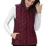 Tangerine  WOMEN LIGHT WEIGHT VEST BURGUNDY SZ XXL Plus Pockets Waterproof Hike Photo 0