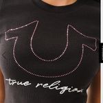 True Religion RIBBED CRYSTAL HORSESHOE BABY TEE. Size L. MSRP $59 Photo 2
