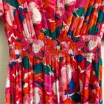 Abel the label Anthropologie Floral Smocked Waist Hi Lo Ruffle Dress M Photo 4