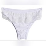 NWOT White Lace Bikini Bandeau Top & Bottom Set Medium Photo 2