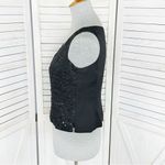Kasper Petites Sequin Front Camisole Tank Top Black Size 2P Party Evening Photo 1
