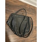 Brahmin Black Leather Suede Perforated Crossbody Bag Designer Purse Brio Photo 6