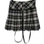 BODY RAGE SPENCERS Black and White Plaid Skirt Coffin Zipper Pull EUC Size Large Photo 4
