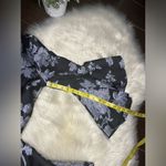 Badgley Mischka Belle  Bell Sleeved black and grey floral Jacquard dress sz 6 Photo 11