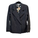 CAbi Lux Tux 987 Black Long Sleeve Double Breasted Notch Lapel Blazer Size 12 Photo 9