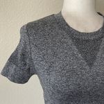Ivy Park grey crop top work out gym large seamless short sleeve tee shirt logo Photo 3