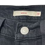 Levi's Levi’s Premium Wedgie High Rise Straight Leg Frayed Hem Black Jeans Women’s 28 Photo 5
