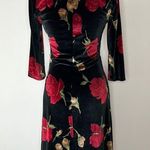 Moda International Velvet Rose Dress Black Photo 4