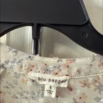 Blu Pepper Cream Floral Long Sleeve Dress Photo 1