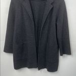 J.Crew  Merino Wool Blend Open Front Cardigan Jacket Charcoal Gray Small Photo 2