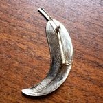 Boutique Vintage Decorative Leaf Brooch Pin Gold Tone Photo 6