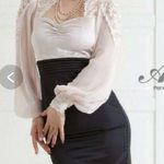 Japanese Victorian Gyaru Beaded Pearl Choker Lace Formal Evening Bodycon Dress Size XS Photo 0