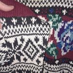 Vintage All Points Floral and Geometric Shape Turtleneck Knit Sweater Size L Black Size L Photo 2