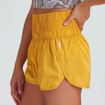 Free People Movement The Way Home High Rise Pull On Shorts Sz M Mustard Yellow Photo 0