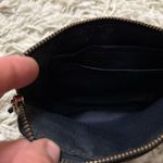 Coach Navy Blue Leather Wristlet with Gold Logo Photo 4