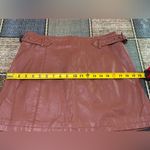 Free People π©·π©· Tan Honey Leather A-Line Skirt vegan size 10ππ Photo 14
