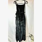 Free People  90s Forever Overalls Crushed Velvet Black size M Photo 14