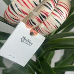 Anika Collection Resin Bangles With Red & Black Stripes set of 3 New Photo 1