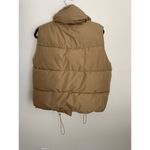 Pink Ripple‎ Tan Puffer Vest Photo 3