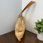 Tusk Nude Leather Luxury Shoulder Handbag with Brown Double Handle Two Tone Photo 2