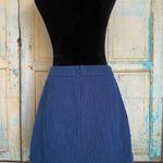 Halogen Women Pleated Blue A-Line Tweed Mini Skirt Lined Size 10 Photo 1