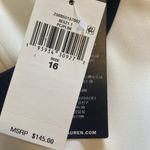 Ralph Lauren  Women's Ivory Black Crew Neckline Shift‎ Shirt Dress Size 16 Office Photo 9