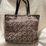 Tommy Hilfiger Brown Tote Bag with Leather Handles Photo 1