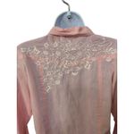 Stetson Pink Long Sleeve Floral Embroidery Button-up Shirt Medium, Equestrian Photo 3