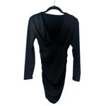 SheIn SZ S Allurite Plunging Neck Ruched Bodycon Dress Photo 3