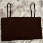 Cotton On Brown Spaghetti cotton Strap Crop Top, size S lined Y2K festival Photo 13