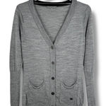 Smartwool  Front Range sweater small 100% merino wool cardigan button front gray Photo 0