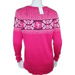 Crown & Ivy  Pink Flamingo Intarsia Sweater Long Sleeve Round Neckline Small NWT Photo 6