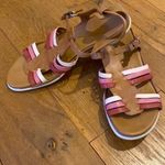 Ecco Flash Leather T-Strap Gladiator Butter Soft Sandal Tan Pink EU40 US (9-9.5) Photo 0