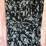 Studio 1940  Black Tie Waist White Floral Print Maxi Dress Photo 5