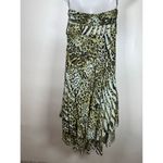 Sangria NWT VTG 90s Y2K Leopard Babydoll Sleeveless Tiered 100% Silk Midi Dress Size 14 Photo 3