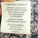 Joie  Blue Paisley Floral Print Wool Cashmere Blend Crewneck Sweater Photo 4