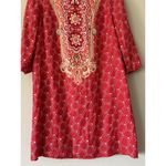 Boden Ingrid Silk Blend Dress Shift Dress Size US 6 Boho Colorful Tapestry Red Photo 10
