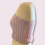 Pastel Knitted Crop Top Size S/M Handmade knitted Crop Top pink Blue Purple Photo 5