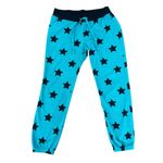 SO  Teal Star Print Fleece Pajama Pants Medium Green comfy chic vintage Y2K Photo 1