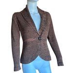 Apt. 9  small petite brown/mocha knit cardigan fitted hip length button sweater Photo 6