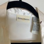 Jaclyn Smith VIntage NWT Satin Pleat Front Embroidered Placket Blouse IVory Sz 12 Photo 9