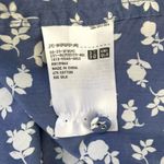 Uniqlo Cotton Silk Long-Sleeve Tunic in Blue Floral Photo 12