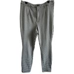 Maeve Anthropologie Gingham Slim Ankle Pants Black White Size 14 Photo 1
