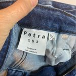 Petra 153 Distressed Frayed Flare Blue Denim Jeans Photo 5