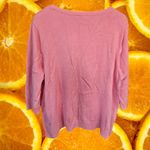 Talbots Pink Crew Neck Sweater With Bold Oranges Size 2X Photo 6