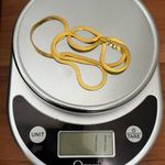 Unsigned Yellow Goldplated Flat Snake Chain 24” Necklace 11g. Gold Photo 10