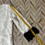 DAINTY JEWELLS White Black Lace Blouse Flounce Sleeve Medium‎ Modest Dressy Photo 4