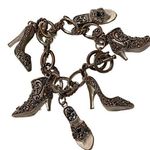 Pewter Charm Shoe Boot Bracelet 6 Charms Photo 0